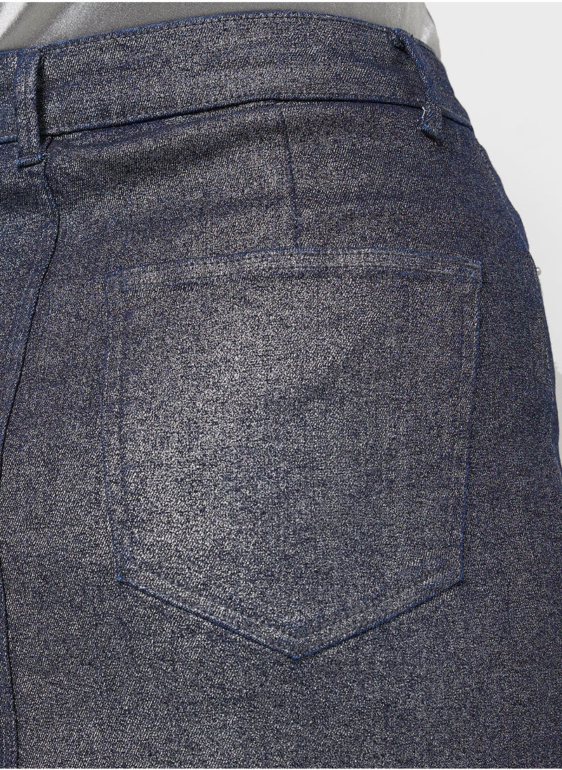 VERO MODA High Waist Denim Skirt  - Image 4