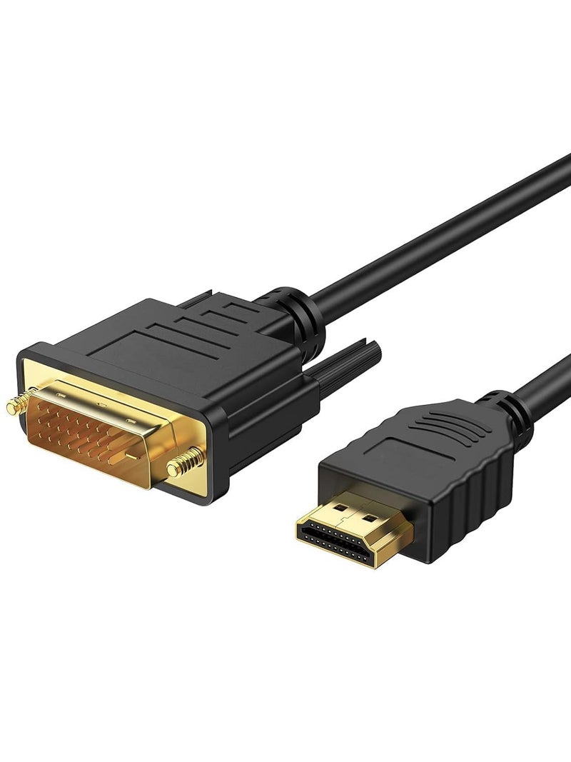 Tobo DVi to HDMI Cable, 5ft HDMI Male to DVI-D Male Bi-Directional Adapter Cable, HDMI to DVI-D 24+1 High Speed Cable Support 1080P HD for Raspberry Pi, R-ku, Xbox One, PS5 TD-1203H - Image 1