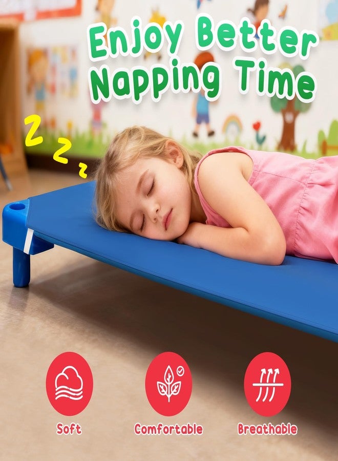Comfyanno Cot Sheets for Daycare, Standard Size 10 Pack Daycare/Preschool Cots Sheet, 23" x 51" Toddler Nap Cot Sheets, Brushed Microfiber Fitted Sheet Cover for Kids, Boys/Girls - Navy - Image 4
