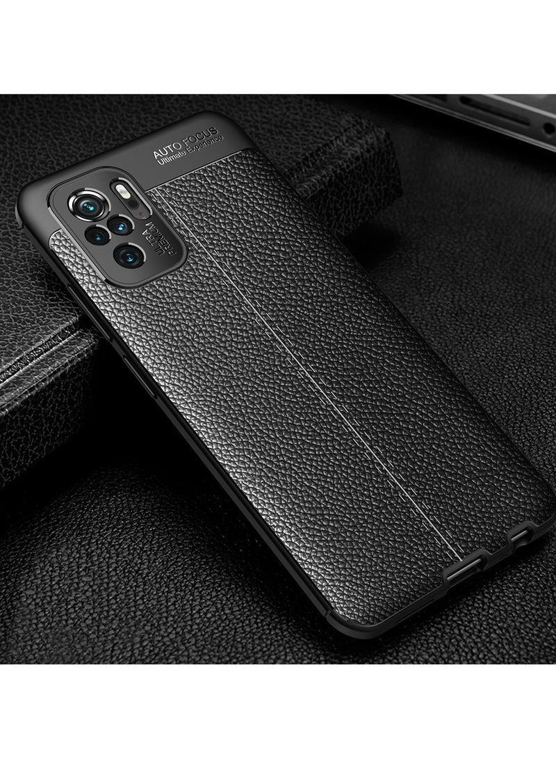 أوتو فوكس جراب حمايه سيليكون تصميم2 مقاوم للصدمات حمايه للكاميرا متوافق مع Redmi Note 10s / Note 10 4g (اسود) - Image 2