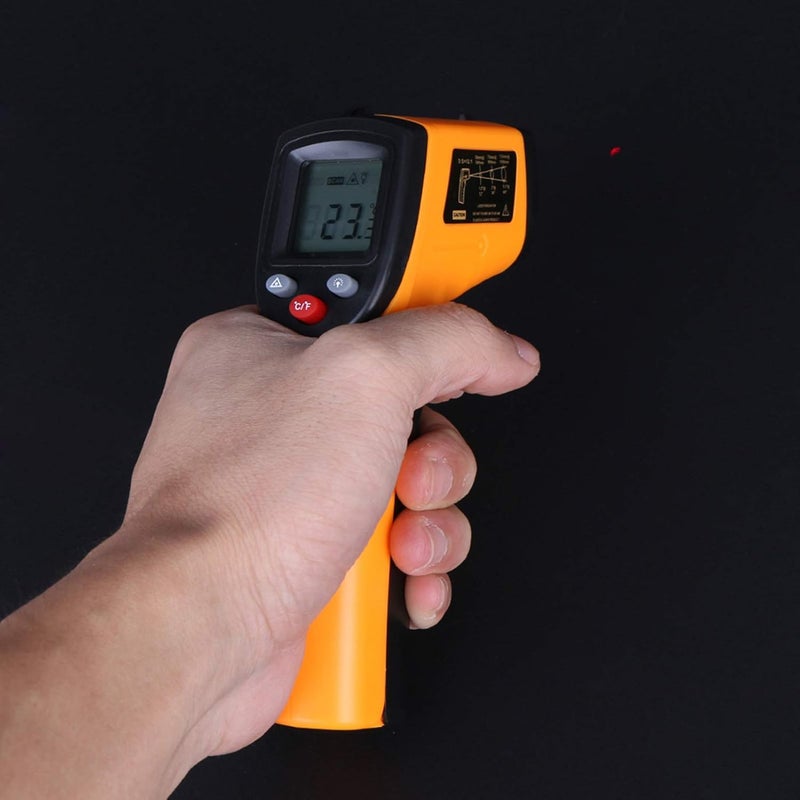 Eacam Climate adapted upgraded quality Eacam Digital Infrared Thermometer, -50-380°C Industrial Temperature Gun Non-Contact with Backlight (NOT for Humans) Thermometer for Kitchen Food Meat Car BBQ Automotive and Industrial Easy lifting build - Image 5