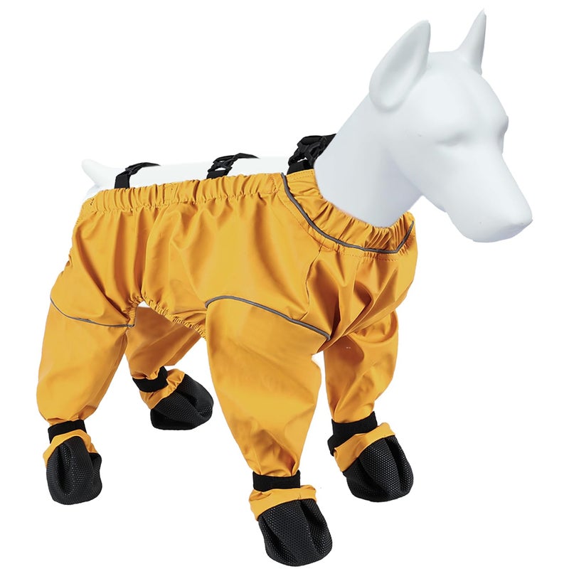 YUCCA Dog Paw Boots Leggings Waterproof, Suspender Booties for Dogs Anti-Slip, Pet Paws Protector Dirty-Proof,Dog Snow Pants Shoes for Outdoor Walking Running Hiking Winter Pants Boots - Image 1
