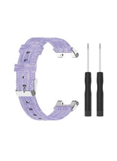 Replacement Strap For Amazfit T-Rex Pro / Amazfit T-Rex Nylon Canvas Watch Band with Dismantling Tools, One Size Purple