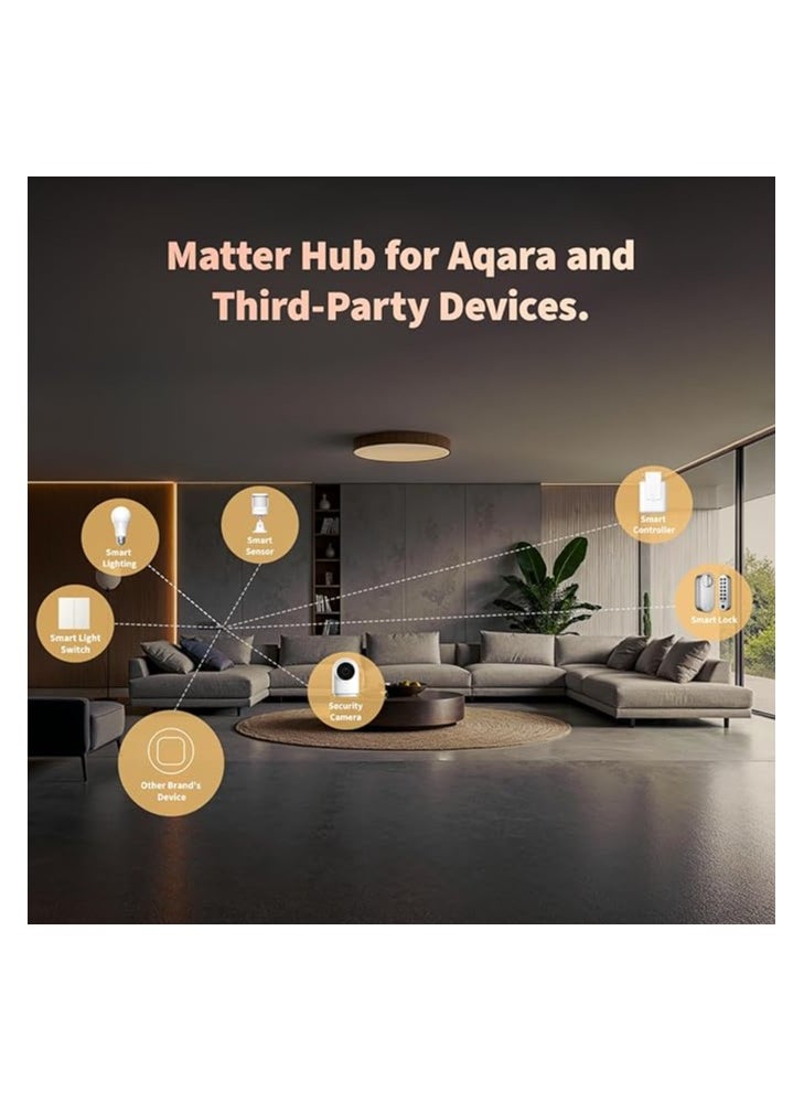 Aqara Aqara Smart Hub M100 for Home Automation, Matter Controller, Thread Border Router, Features Aqara Zigbee, Wi-Fi, Supports Alexa, Apple HomeKit, Google Home, IFTTT, Home Assistant  - Image 4
