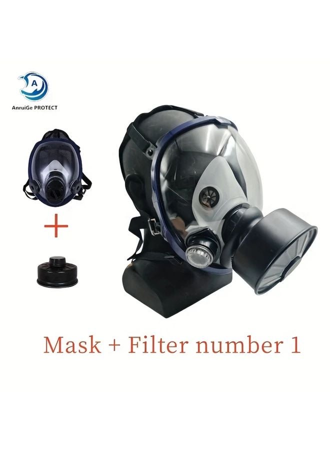 قناع تنفس كامل الوجه مع فلتر 40 ملم، نموذج القناع بحزام رأس قابل للتعديل - Image 5