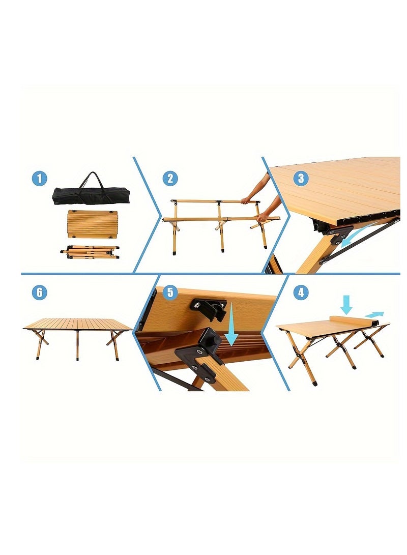 Generic Folding Picnic Table - Camping Table Portable Foldable  - Image 3