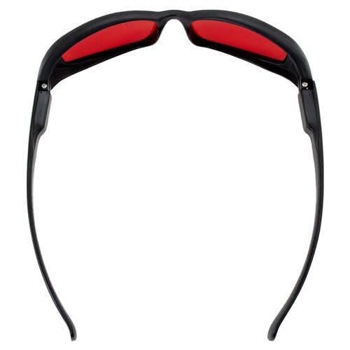 Global Vision New Attitudes Stylish Sunglasses Black Frame w/Red Lenses and Spring Hinges - Image 4