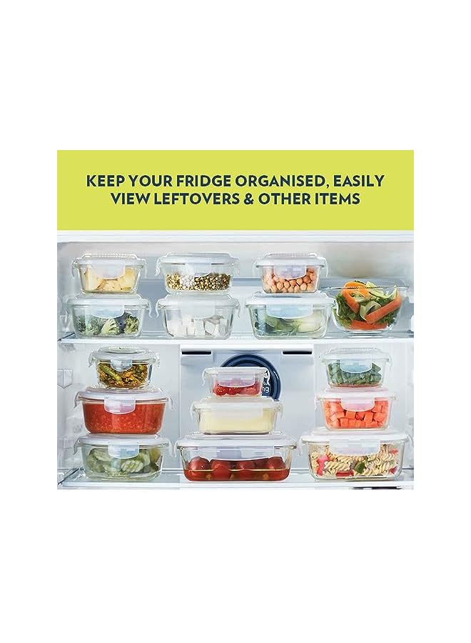 S-TOP SQUARE GLASS STORAGE CONTAINER WITH AIR TIGHT LID FOOD STORAGE CONTAINER MICROWAVE SAFE CONTAINER 320 ML - Image 3