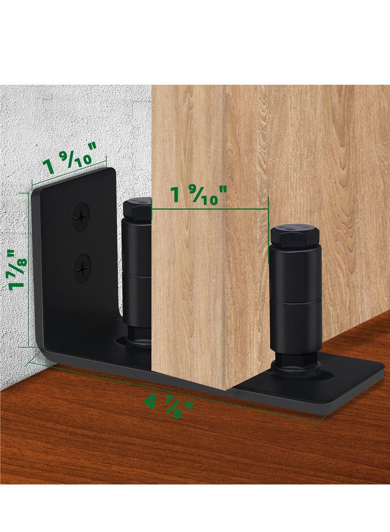 Sliding Barn Door Bottom Floor Guide, Adjustable Stay Roller Wall Mounted Hardware, Flush Flat Bottom Design, Fit All Size Door, 2 Set - Image 4