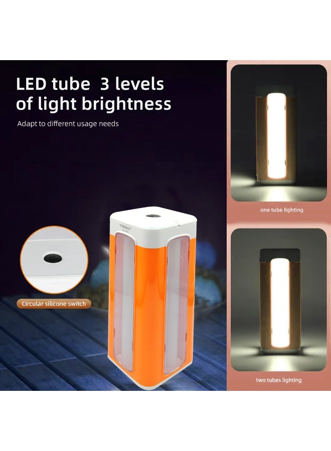 WEIDASI Rechargeable LED Emergency Light WD-869 | 3-Level Brightness | Dual Tube Lighting | Micro USB Charging | For Home, Study, Camping & Power Cuts - Image 4