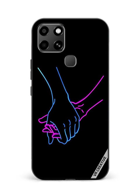 Protective Case Cover For Infinix Smart 6 Hands Design Multicolour