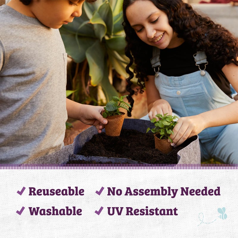 Back to the Roots Breathable Raised Bed (Provides More Oxygen to Roots), 3 Cu. Ft., No Assembly Needed, Reusable & Weatherproof - Image 4