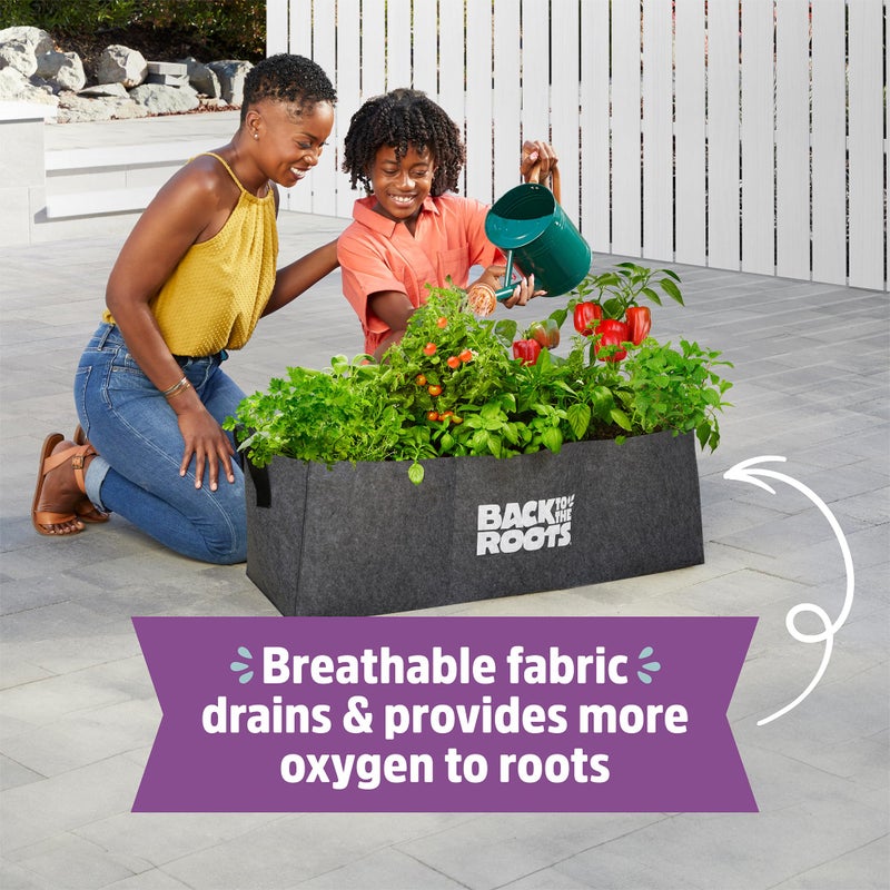 Back to the Roots Breathable Raised Bed (Provides More Oxygen to Roots), 3 Cu. Ft., No Assembly Needed, Reusable & Weatherproof - Image 3