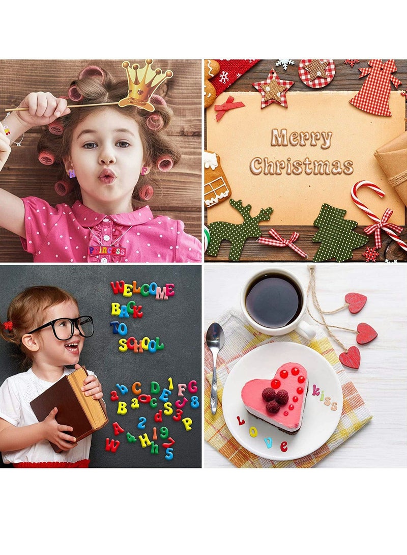 SOLARAE قوالب حروف وأرقام، قوالب سيليكون للفوندان، قوالب شوكولاتة، قوالب صابون يدوية الصنع للأرقام الصغيرة والكبيرة 0-9، صينية مكعبات الثلج، قالب سيليكون - Image 5