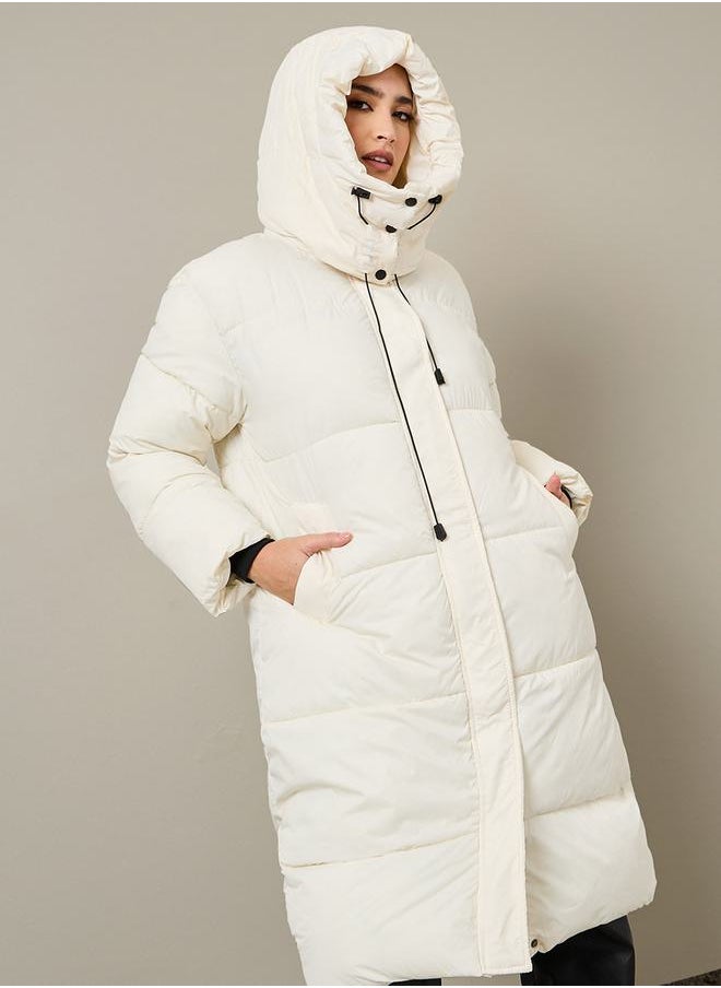 Styli - Oversized Hooded Padded Midi Coat - Image 1