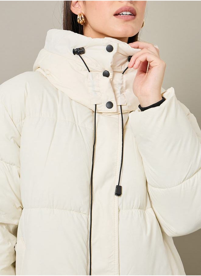 Styli - Oversized Hooded Padded Midi Coat - Image 1