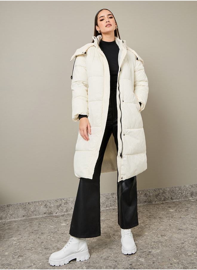 Styli - Oversized Hooded Padded Midi Coat - Image 1