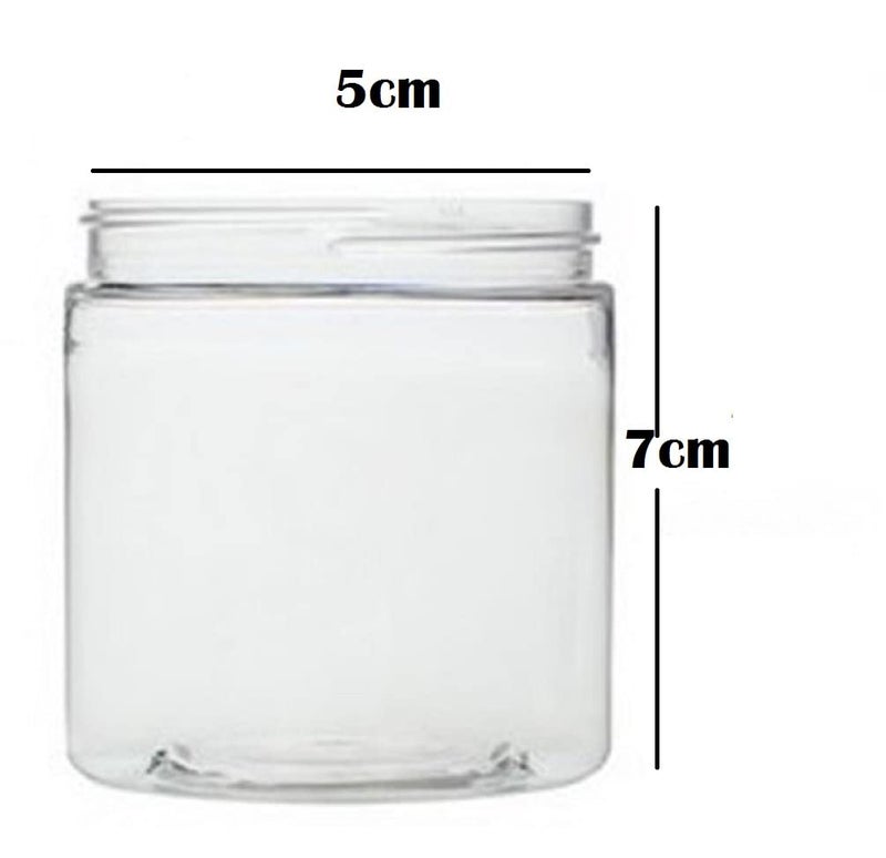 Aromatic Aromatic Bakefat India 12 Pack Clear Plastic Storage Favor Jars Wide-Mouth Plastic Containers with Lids for sprinkles and edibles-transparent white-100 gram storage capacity - Image 4