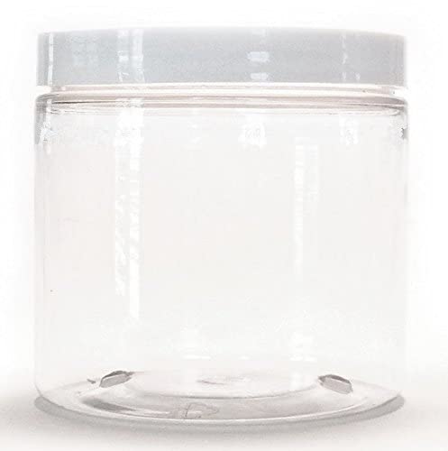 Aromatic Aromatic Bakefat India 12 Pack Clear Plastic Storage Favor Jars Wide-Mouth Plastic Containers with Lids for sprinkles and edibles-transparent white-100 gram storage capacity - Image 5