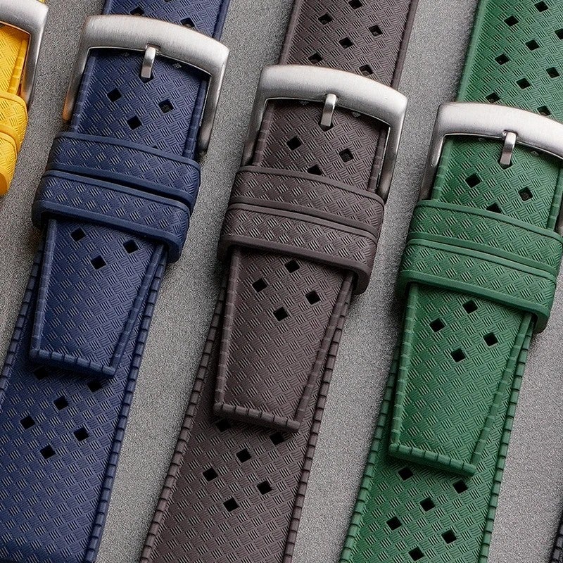 Bluejw Fluororubber 20mm 22mm Replacement Watch Straps for Swatch X Blancpain – Soft, Breathable, Durable FKM Rubber Sport Diving Watchbands - Image 3
