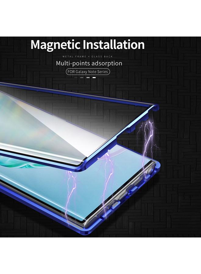 اس-توب جراب لهاتف Samsung Galaxy Note10+ بإطار معدني مغناطيسي وغطاء زجاجي مقوى مزدوج الجوانب - Image 3