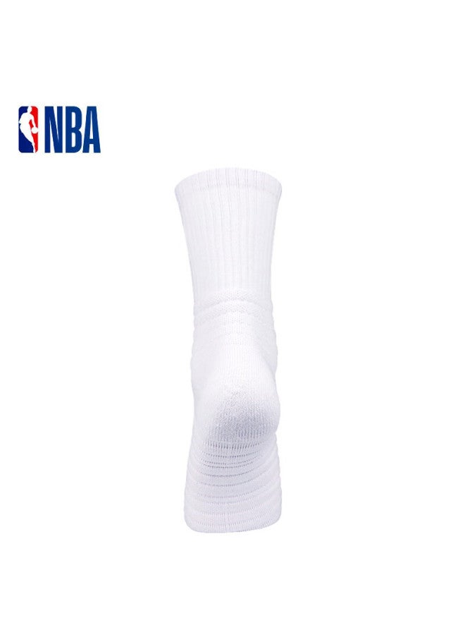 Nba Basketball Sports Socks For Men, Cotton Socks With Thick Terry Bottom, High-top Elite Socks, 3 Pairs - Image 5
