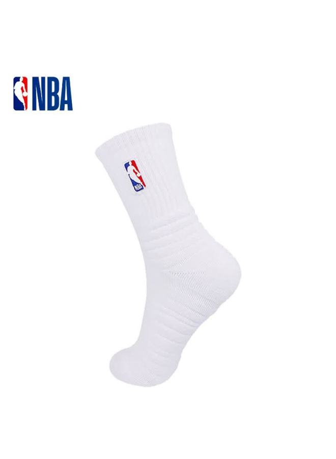 Nba Basketball Sports Socks For Men, Cotton Socks With Thick Terry Bottom, High-top Elite Socks, 3 Pairs - Image 3