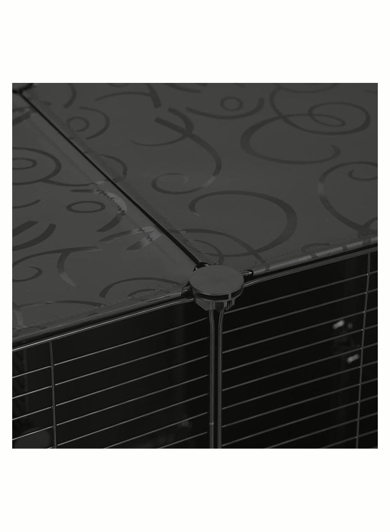 Pet Playpen Small Animals Cage DIY Wire Fence with Door for Indoor/Outdoor Use,Portable Yard Fence for Small Animal,Puppies,Kitties,Bunny,Turtle 140 x 70 x70 cm - Image 5