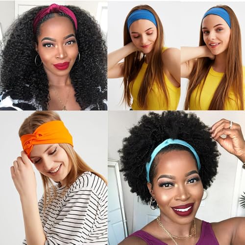 Kachanaa 4 Pack Wide Headbands for Women Elastic Boho Bandeau Headbands African Sport Yoga Workout Turban Head Bands Hair Accessories(Exquisite) - Image 5