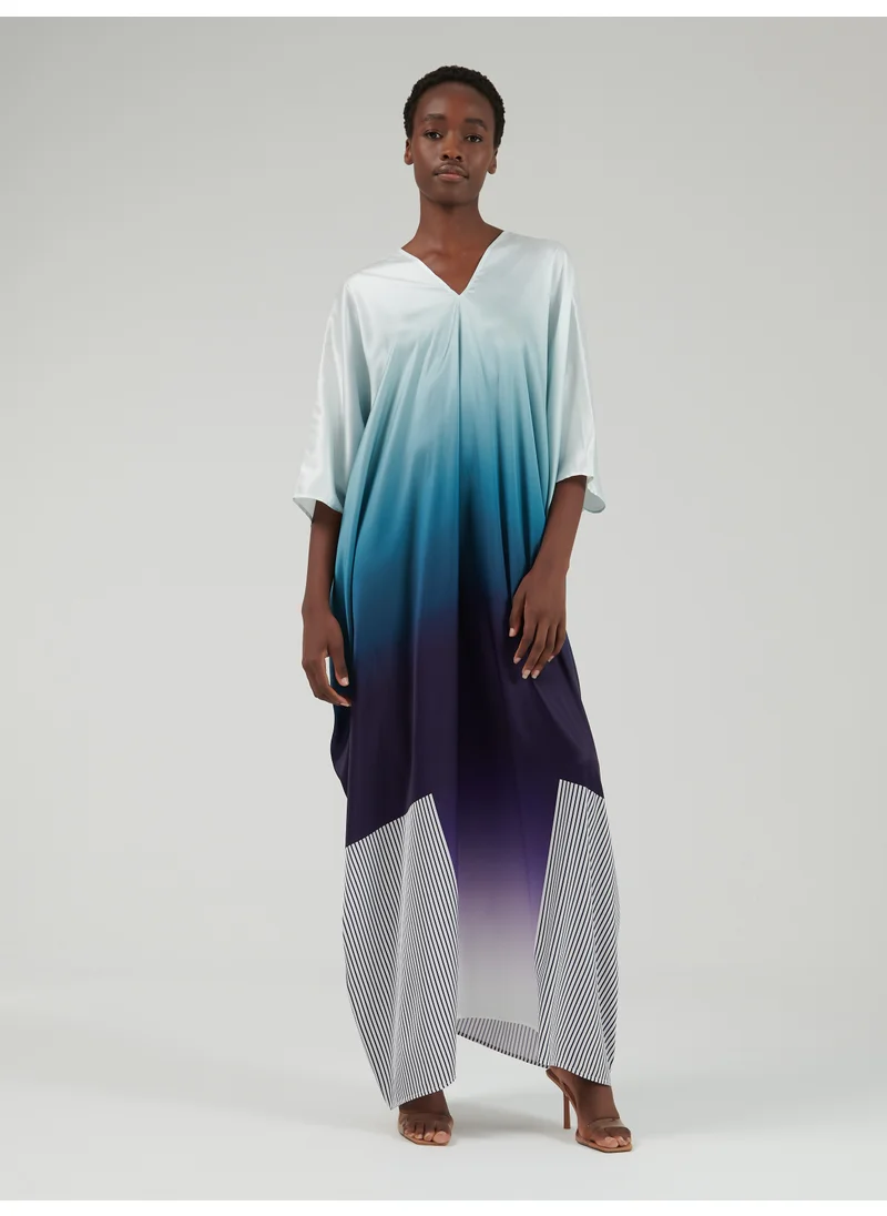 leem Maxi Ombre Print Kaftan