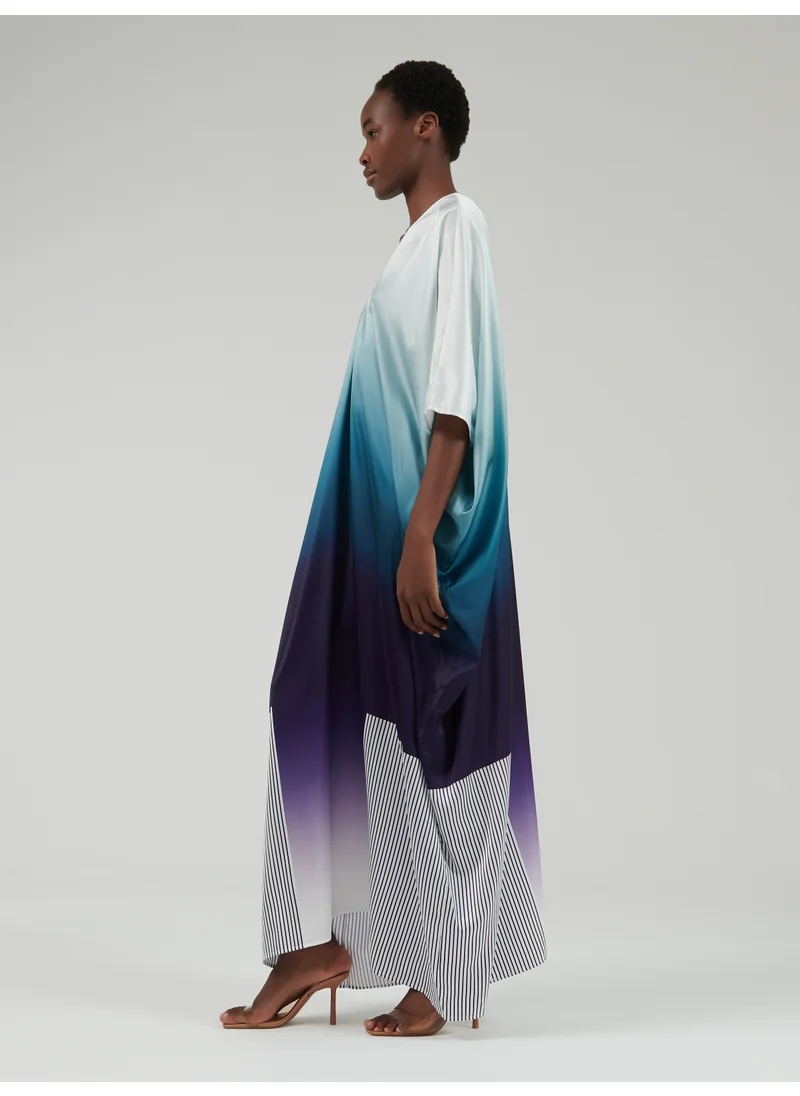 leem Maxi Ombre Print Kaftan