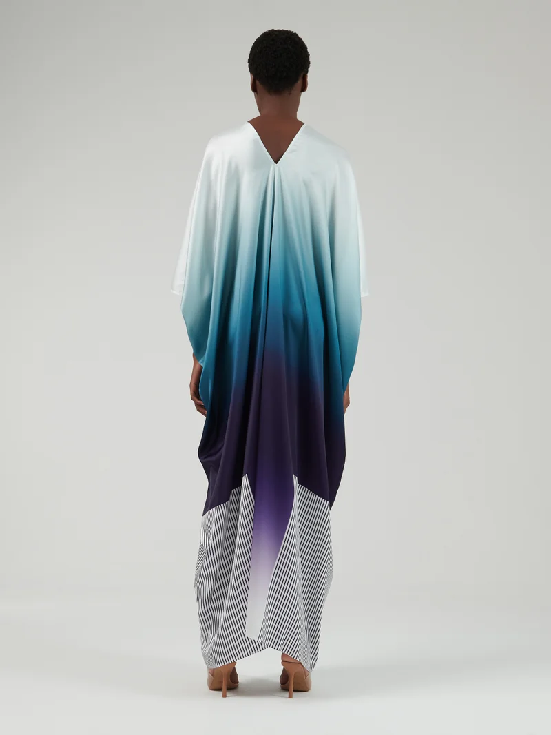 leem Maxi Ombre Print Kaftan