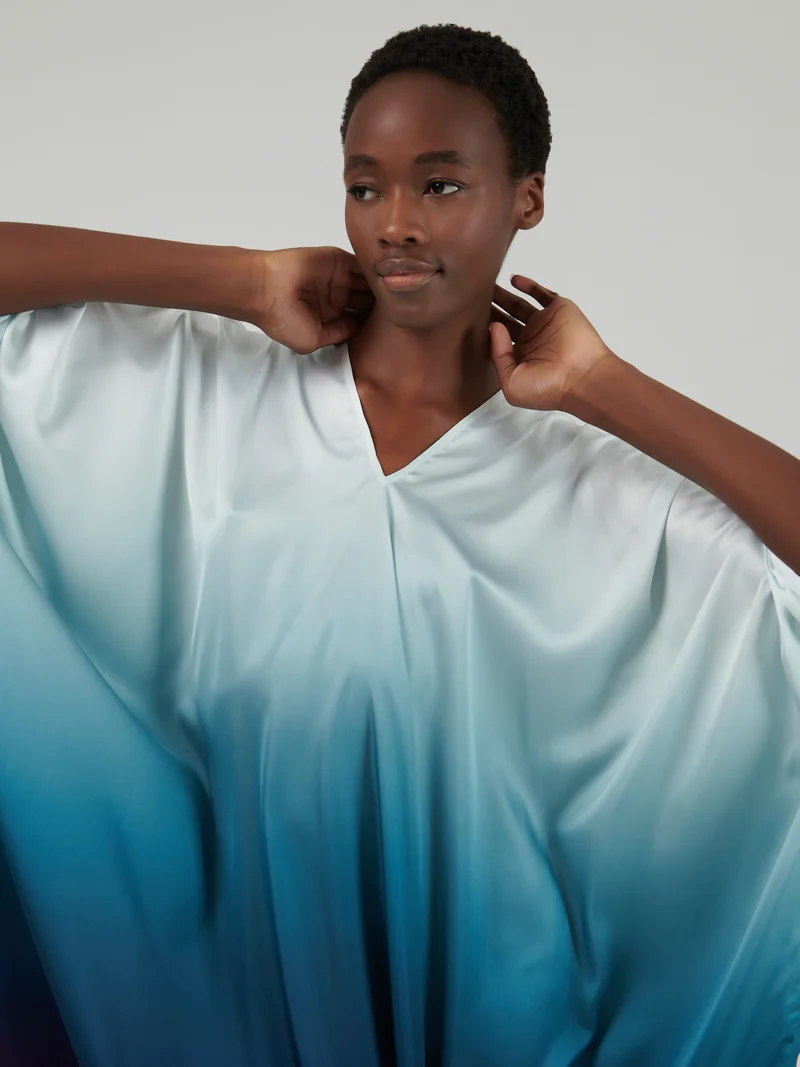 leem Maxi Ombre Print Kaftan