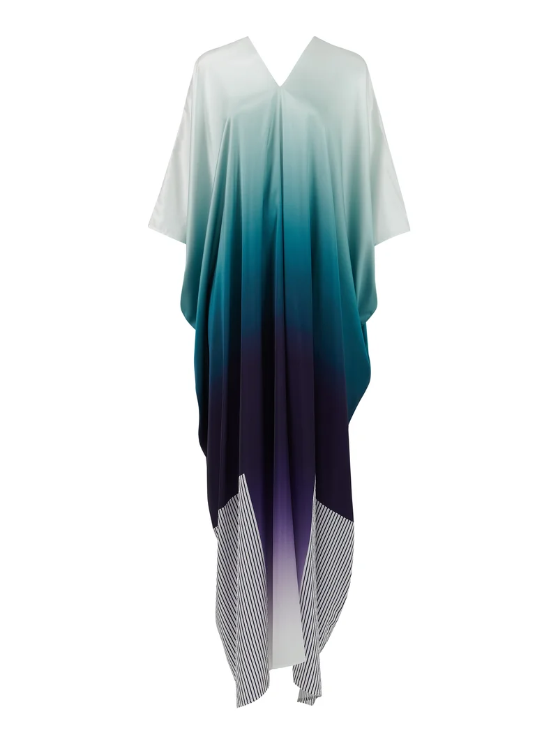 leem Maxi Ombre Print Kaftan