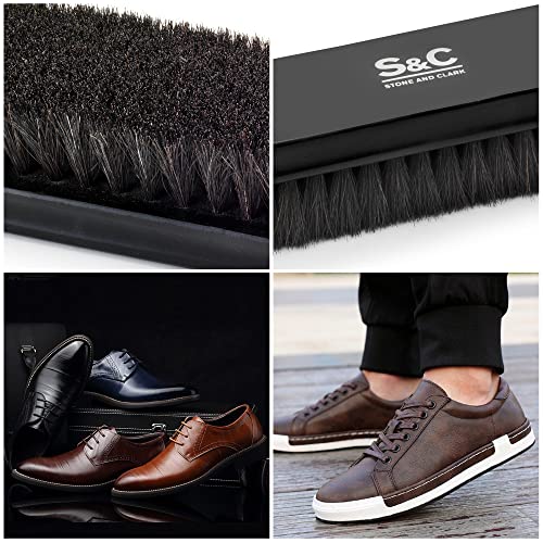 Stone and Clark Premium Horsehair Shoe Polish Brush – Handcrafted Beechwood Shoe Brush for Shine and Buffing – Luxurious Shoe Shine Brush with Soft Horsehair Bristles (Black) - Image 3