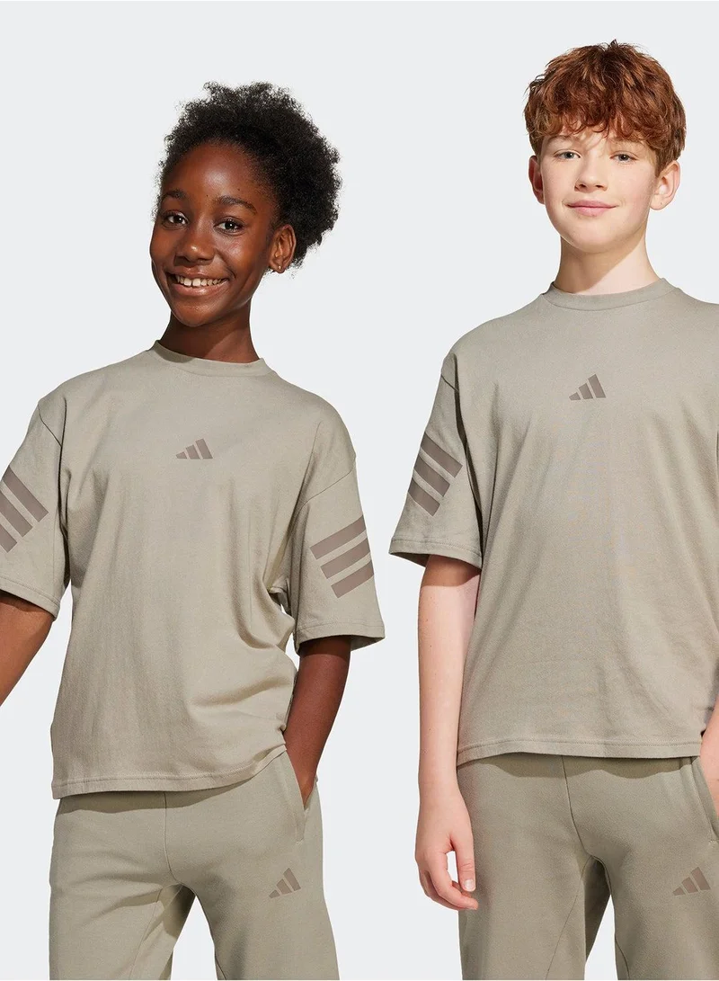 adidas تيشيرت أيقونات المستقبل بثلاث خطوط للجنسين