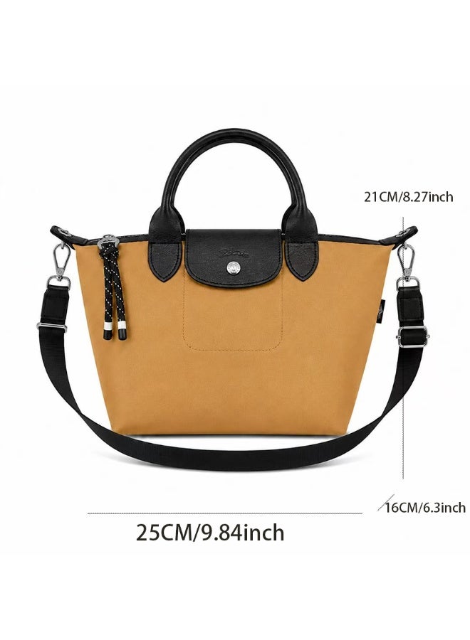 Longchamp Energy Series Medium Tote Bag, Waterproof, Mustard Yellow - Image 3