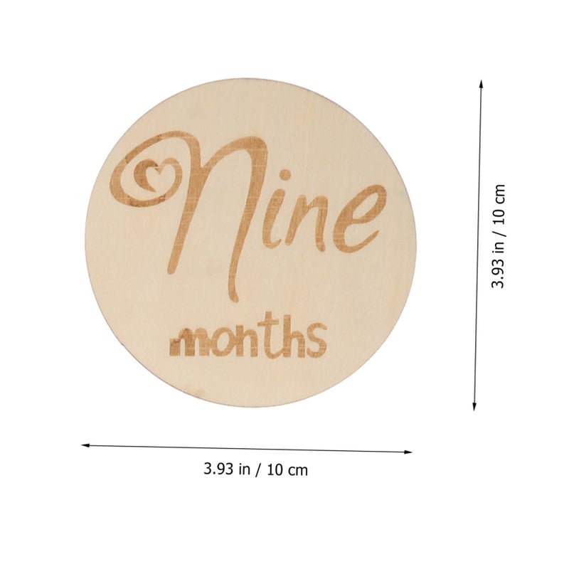 6Pcs Wooden Baby Milestone Cards Photography Props Newborn Growth Announcement Signs - Image 3