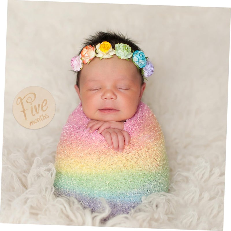 6Pcs Wooden Baby Milestone Cards Photography Props Newborn Growth Announcement Signs - Image 5