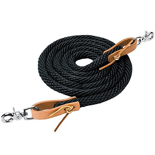 Weaver Leather Poly Roper Rein Black, 3/8" x 8' - Image 5