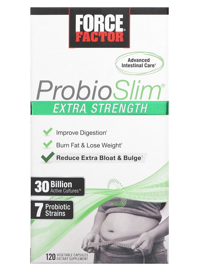 Force Factor ProbioSlim Extra Strength 30 Billion CFU 120 Vegetable Capsules