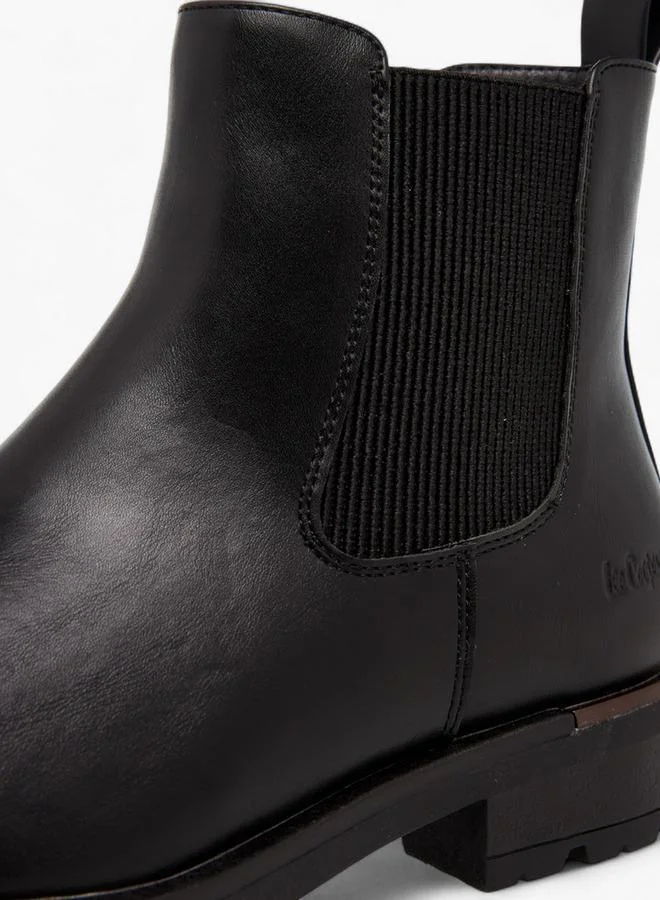 لي كوبر Women's Solid Ankle Boots with Zip Closure