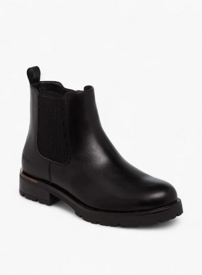 لي كوبر Women's Solid Ankle Boots with Zip Closure