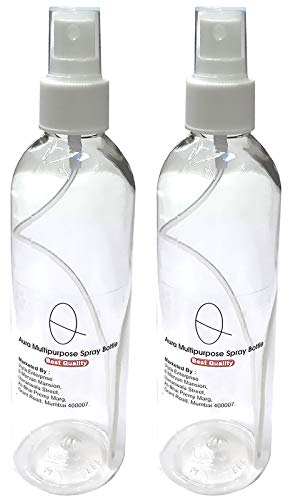Aura 200 ML Empty Perfume Spray Bottle Room Freshner Empty Bottle Mist Spray Bottle Sanitizer Spray Bottle Clear Pack Of 2 - Image 1