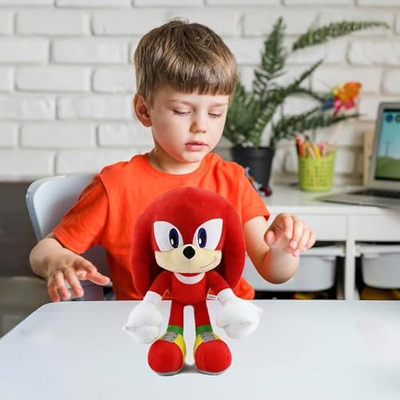 Red Sonic Knuckles Plush Toy - 12'' Super Soft Stuffed Animal - Authentic Design - Perfect for Sonic Fans -Gift for for Kids Girls  Boys- 12'' (Red) - Image 4