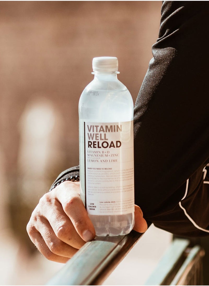 Vitamin Well - Flavoured Water With Vitamins and Minerals Reload - Lemon/Lime - (Pack of 12) - Image 1