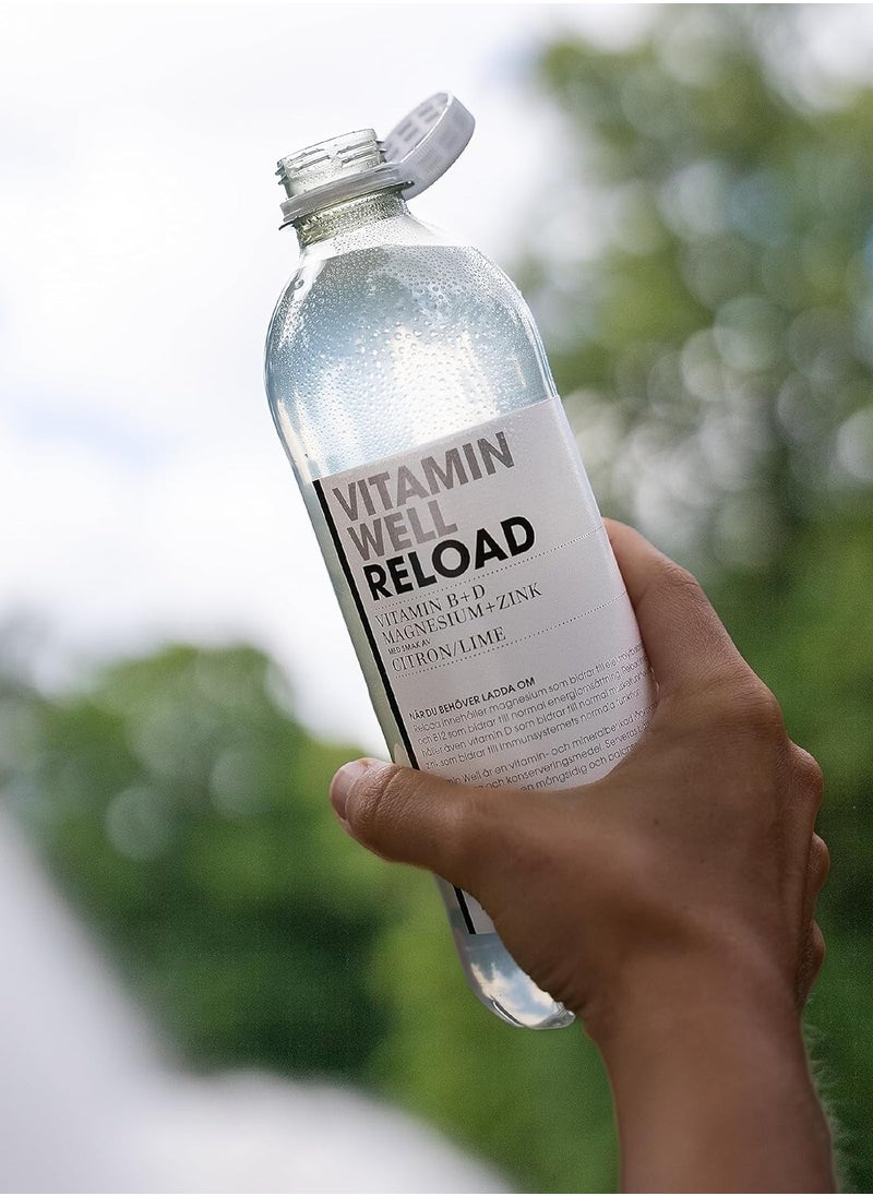 Vitamin Well - Flavoured Water With Vitamins and Minerals Reload - Lemon/Lime - (Pack of 12) - Image 1