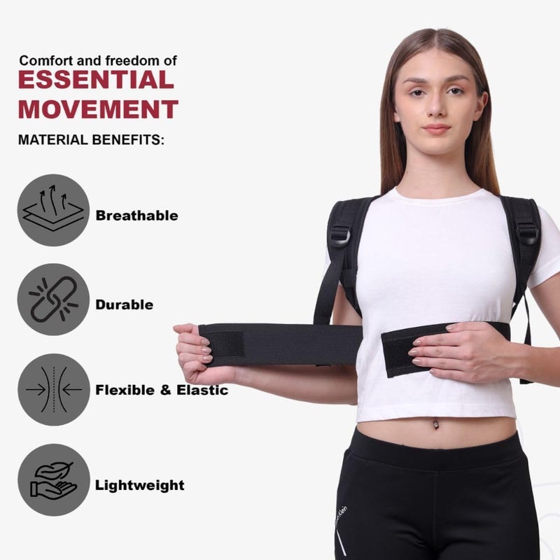 ZEDAN Neoprene Combo Half & Full Posture Corrector Belt | Shoulder, Back Support Belt | For Spine & Body Posture Correction | For Men & Women | Universal Fit (Pack of 2) - Image 5