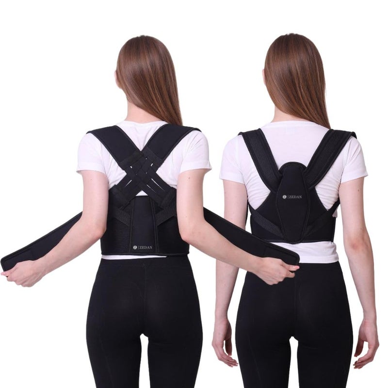 ZEDAN Neoprene Combo Half & Full Posture Corrector Belt | Shoulder, Back Support Belt | For Spine & Body Posture Correction | For Men & Women | Universal Fit (Pack of 2) - Image 1