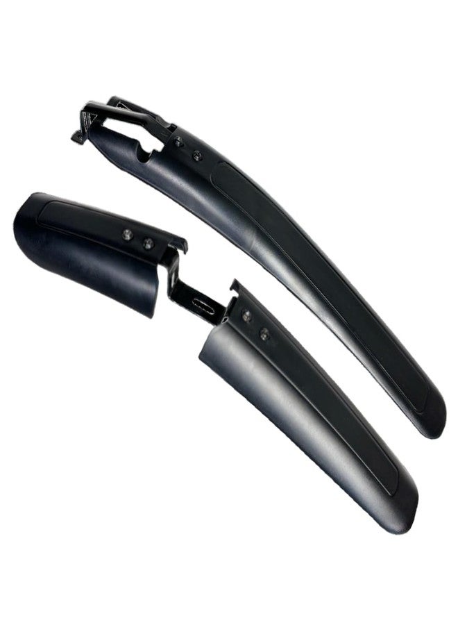 Shrenik Cycle Mudguard Compatible 26, 27.5, 29 Inch Bicycle Fender Clip-on Front & Rear Set with Metal Caliper Fittings Color Black Very Fine Plastic Material - Image 1